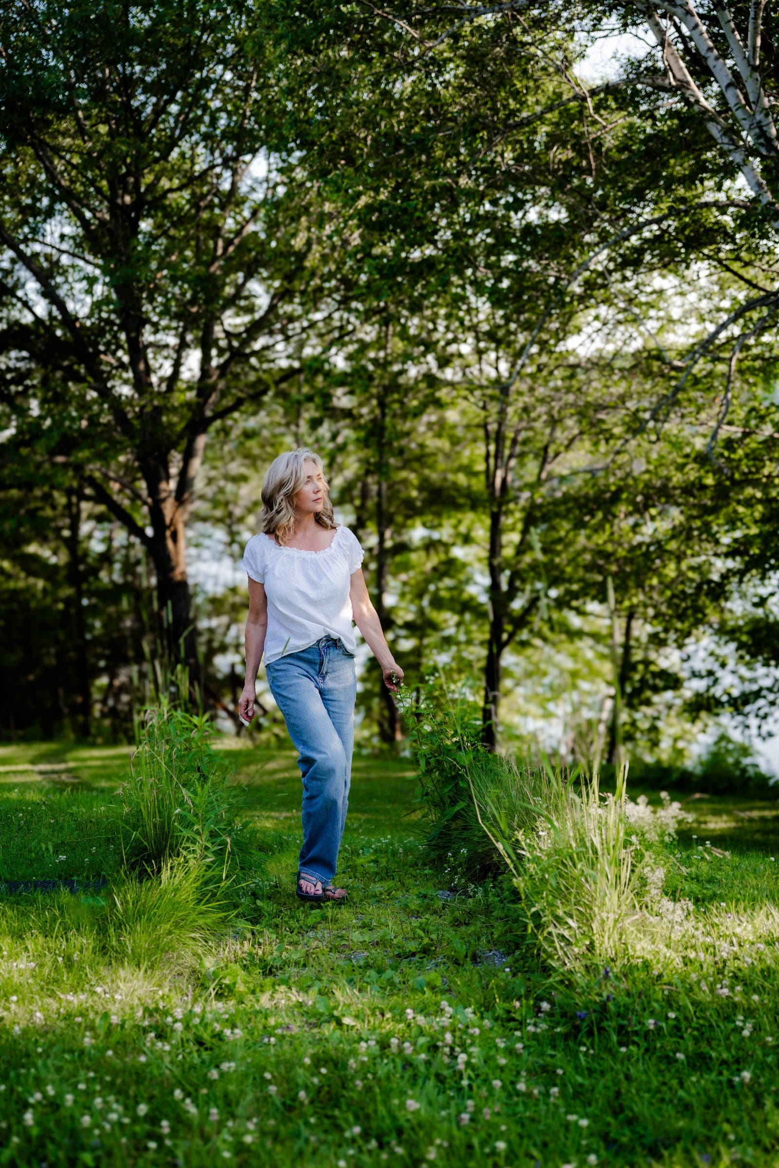 Aimee walking in nature
